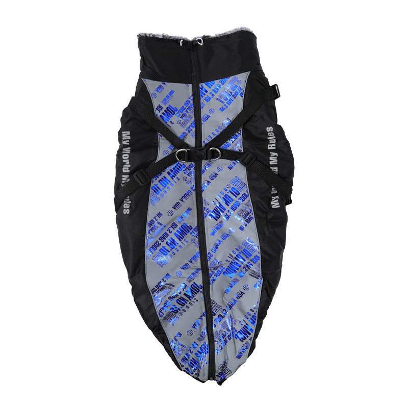 Outdoor windproof and warm pet clothes for large dogs