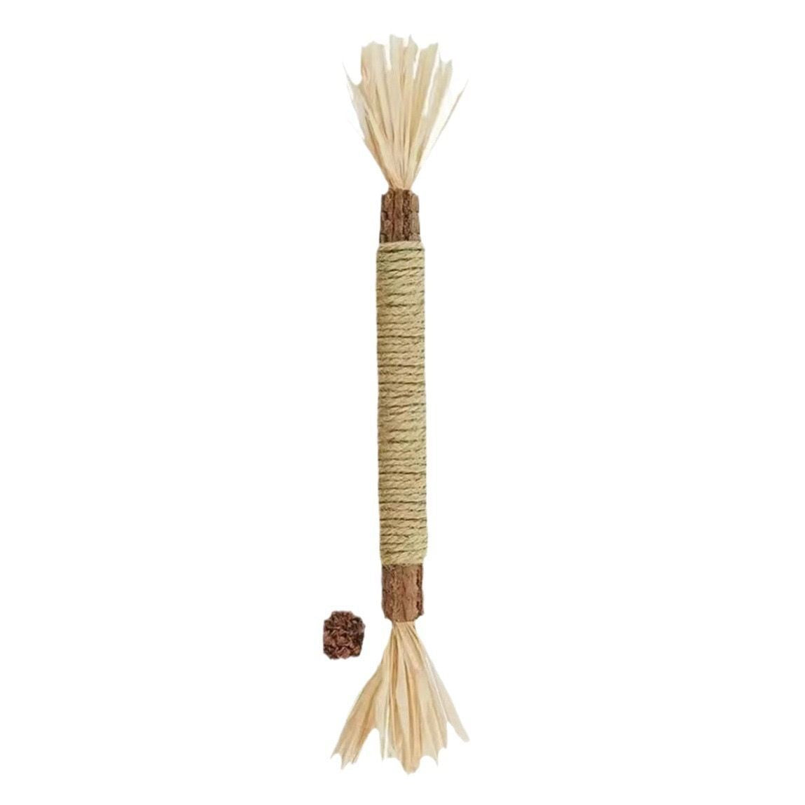 Cat Dental Chew Stick with Hemp Rope Toy