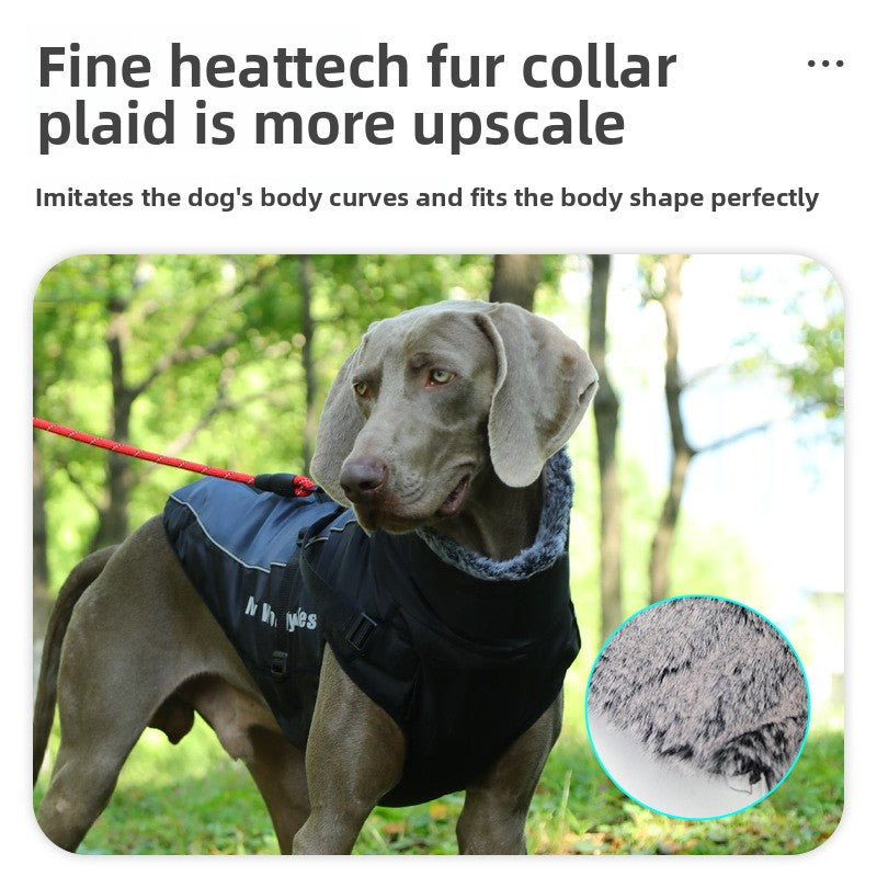 Outdoor windproof and warm pet clothes for large dogs