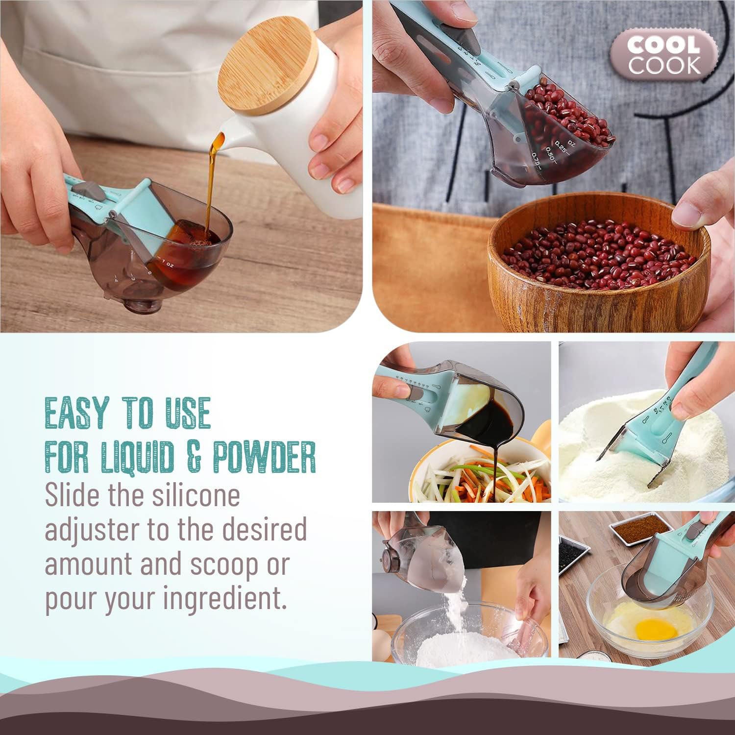 Plastic measuring spoon 2 piece set