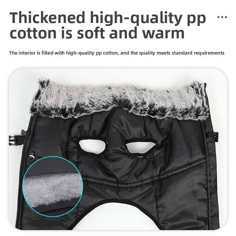 Outdoor windproof and warm pet clothes for large dogs