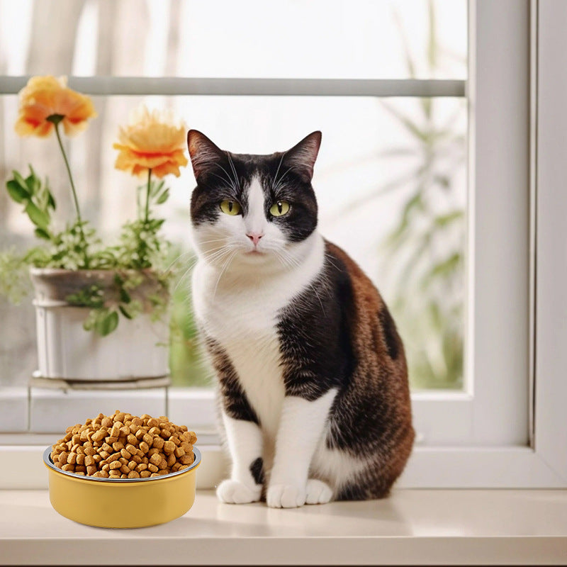 Anti-tipping feeding bowl