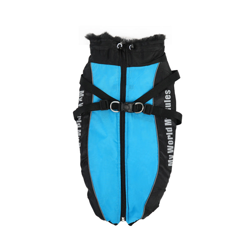 Outdoor windproof and warm pet clothes for large dogs